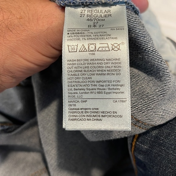 Gap 1969 true skinny ankle dark blue jeans size 27R - Picture 7 of 8